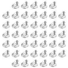 100Pcs Diy Broschbasar Bröstnålsfack Hantverkstillbehör (Silver)