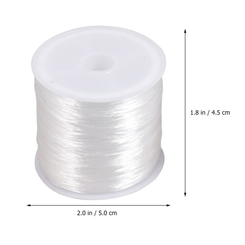 2 rolls 60m/roll 0.8mm white elastic string for jewelry making 1