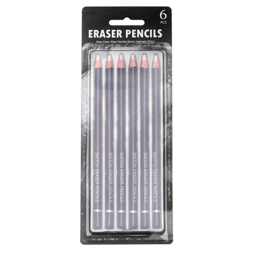 6Pcs Pennskiss Radergummi För Papper Studenter