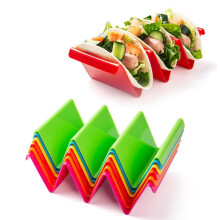 (Multicolor, one-size) Taco Holder Stand, 6 Counts/set Sturdy Vegetable Taco Tray, Tacos Holder, Kitchen Baking Utensils, Summer for Gift
