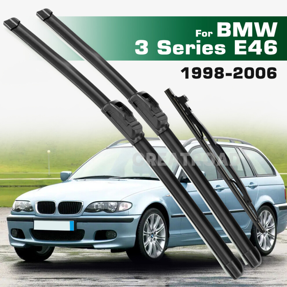 (3Pcs) Wiper Set For Bmw 3 Series M3 Touring Estate E46 1998-2006 Front&Rear Wiper Blades Windshield Windscreen Window Brushe 6935159273910