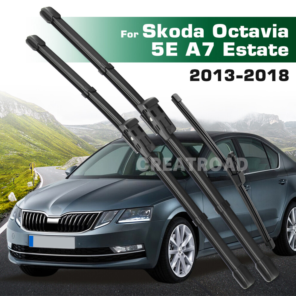 (Left Hand Drive) Wiper Lhd&Rhd Front & Rear Wiper Blades Set For Skoda Octavia 5E A7 Estate 2013 - 2018 Windshield Windscreen Window 6935159273811