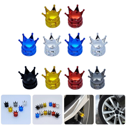 10Pcs Däcklockar Ventillockar Dammskydd För Bil Motorcykel 1
