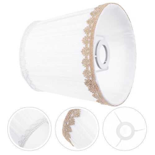 1Pc White Cloth Lampshade Simple Decorative Lamp Protector for Home 2