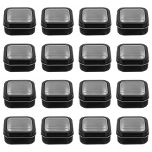 16Pcs Fyrkantiga Järnlådor Med Lock Och Genomskinligt Fönster