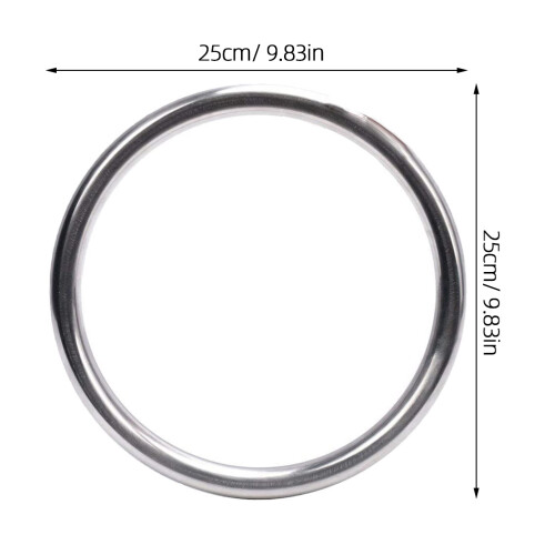 1 St Wing Rostfritt Ring Handstyrketräningsring (Silver) 1