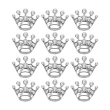 12 St Smaragdinspirerade Tiara Kroppnålar I Silver