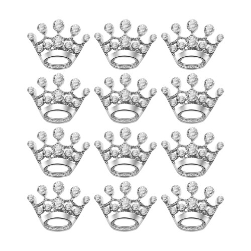 12 St Smaragdinspirerade Tiara Kroppnålar I Silver