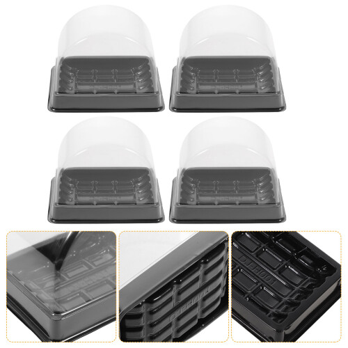 Transparent Förvaringslåda För Småkakor Med Lock, 30 Pcs 2