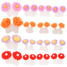 32 Stycken Silikon Blomma Tåavskiljare För Pedikyr Och Nagellack