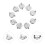100Pcs Diy Broschbasar Bröstnålsfack Hantverkstillbehör (Silver) 5