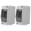 2St Professionell 2-Vägs IP65 Elinkapsling Distributionsskyddsbox 2