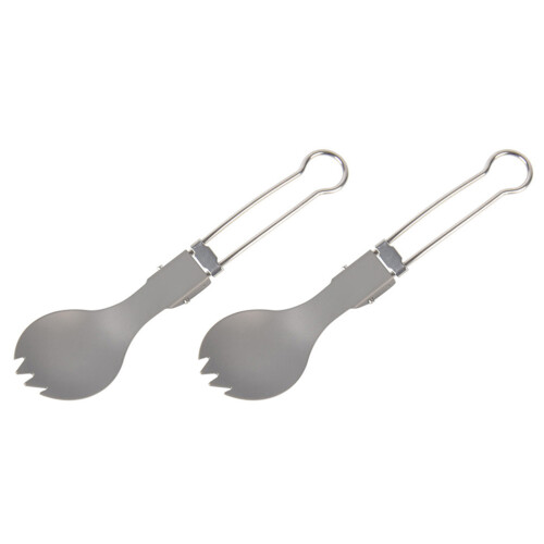 2 Stycken Fällbara Sporks För Camping