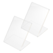 2St Plast L-form Prisbrickor Ställ Transparent
