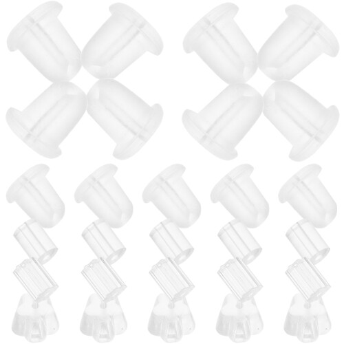 2000Pcs Antislip Örhängesäkerheter I Silikon och Legering För Pärlor
