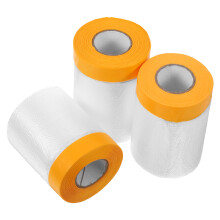 3 Förtäckt Målarfilm, Avmaskeringsfilm Plastfolie Med Tejp