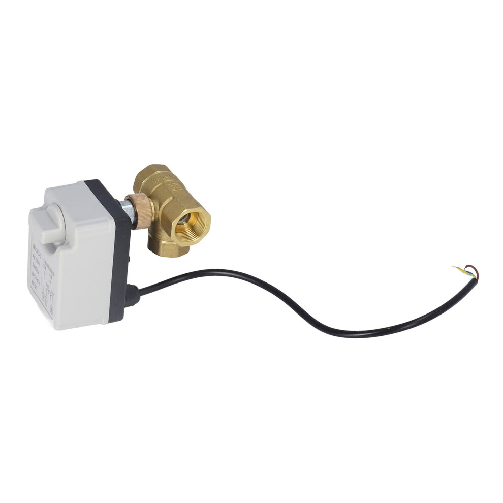 Dn20 3/4In Brass Motorized Ball Valve 3 Way Ac 220V With Metal Driver 4631356814247