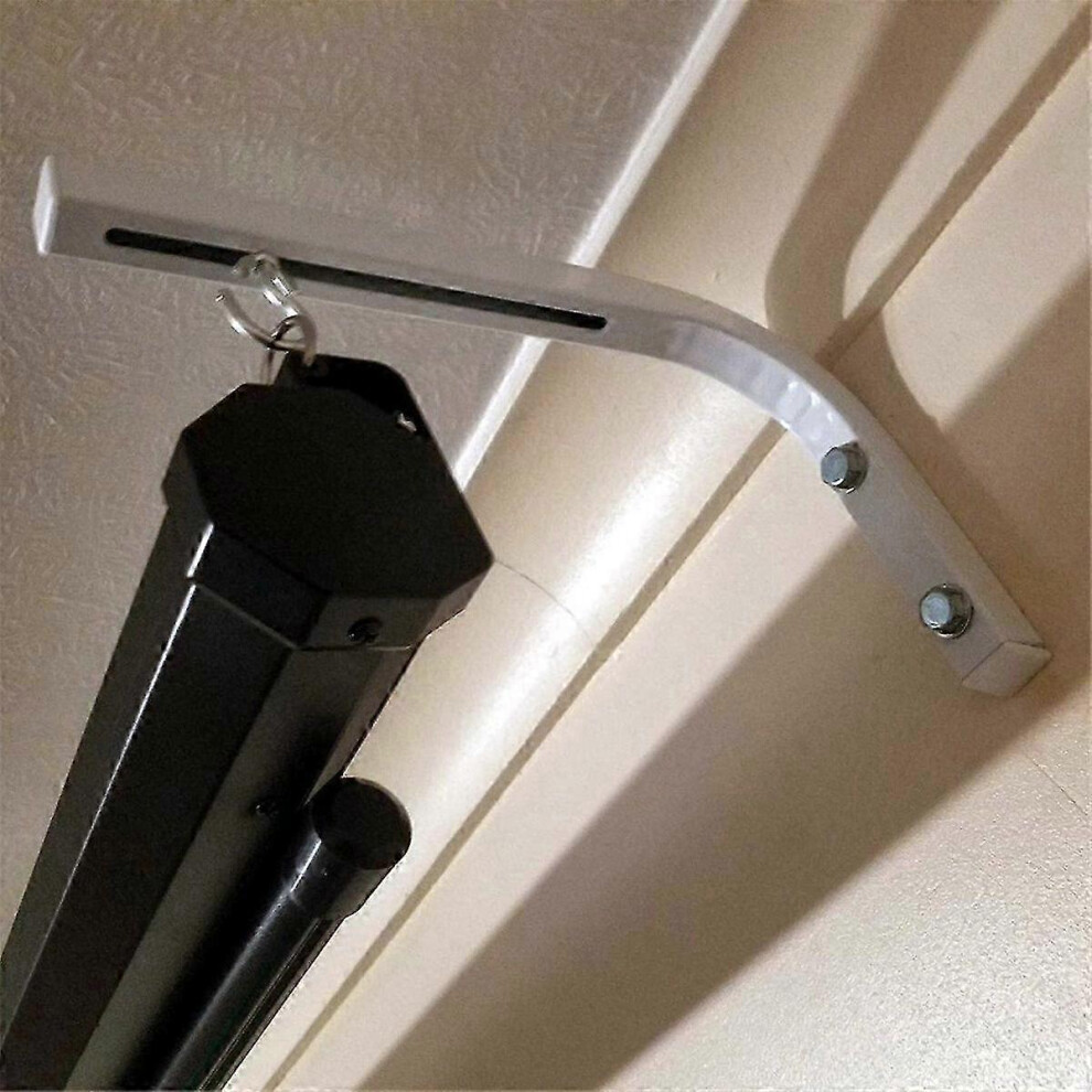 Kikidex (As Show, One Size) 90 Degrees Projector Screen Wall Mount L-Brackets Projection Screen Hanger Adjustable Mount For Hd