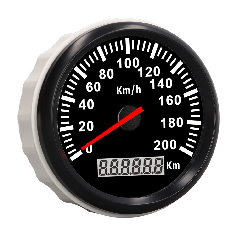 85Mm Yacht Odometer Gauge Waterproof Speedometer & Backlight Red 3591356814511