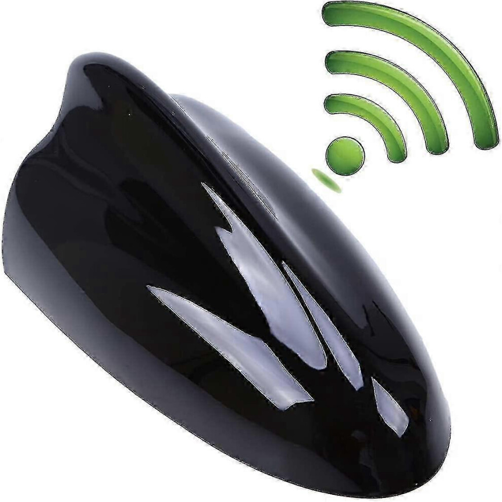 Kikidex (As Show, One Size) Shark Car Antenna With Amplifier Black