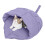 Leaves Shape Cats Cave Bed Machine Washable Soft-lavender 1
