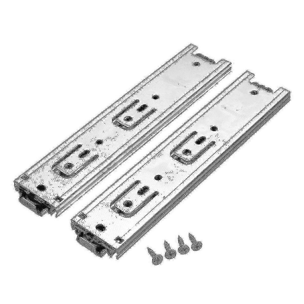 Kikidex (As Show, One Size) 2Pcs 20Cm Drawer Slider Runner Close Slides Ball Bearing Rail Cabinet Hardware