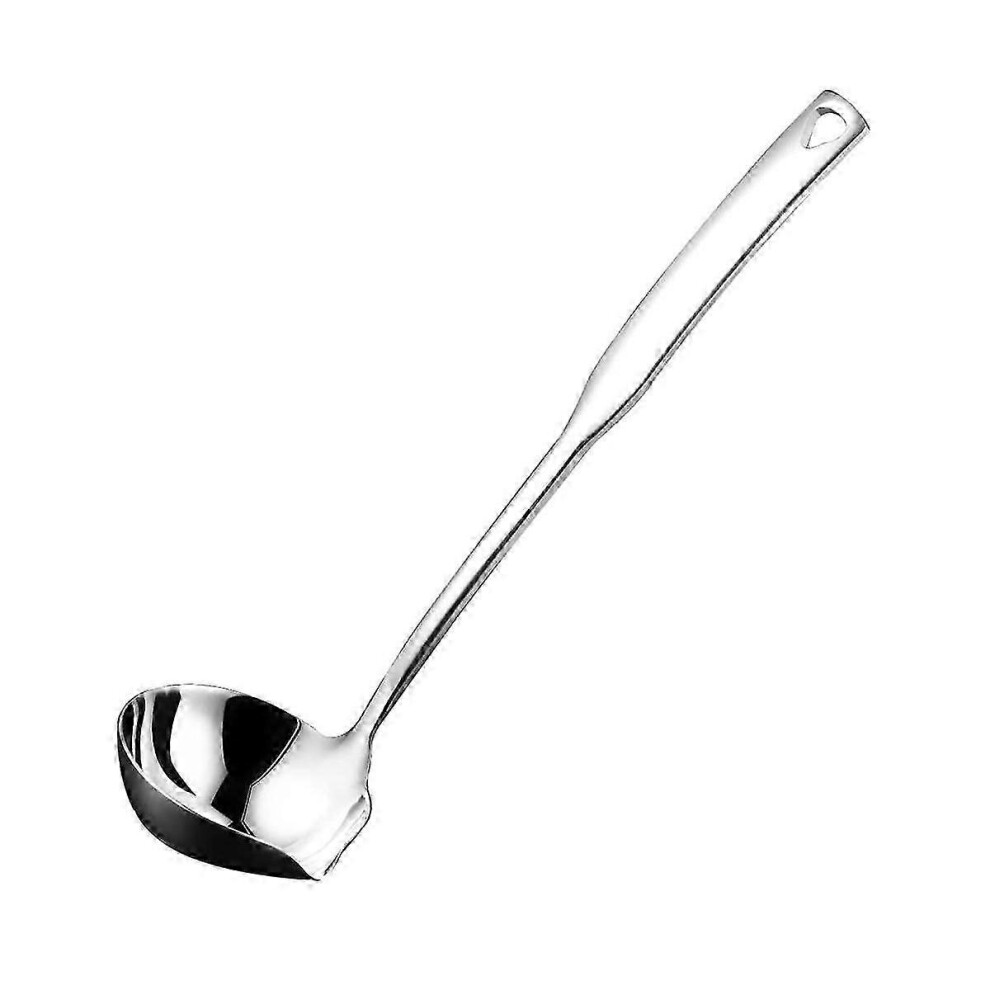 Kikidex (As Show, One Size) Kitchen Soup Ladle 304 Stainless Steel Punch Luminous Ladell Spoons With Pour Spout Gravy Ladles For Serving,11.8 Inch