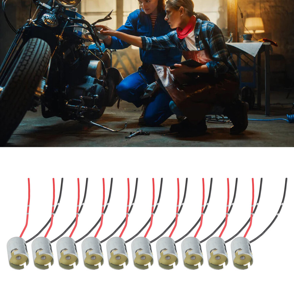 1156 Led Bulb Sockets 3.5In Harness Rustproof Holder 10-Pack Dc 12V Light 9481356815219