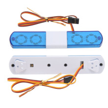 RC Police Flashing Light for 1/8 & 1/10 RC Cars Blue Aluminum 4 Modes Effect