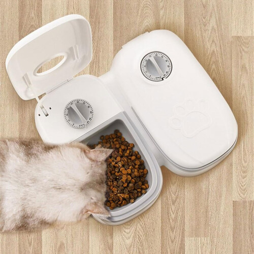 Pet Food Dispenser 48 Hour Programmable Timer For Cats And Dogs Automatic Feeding Portion Control FA 1