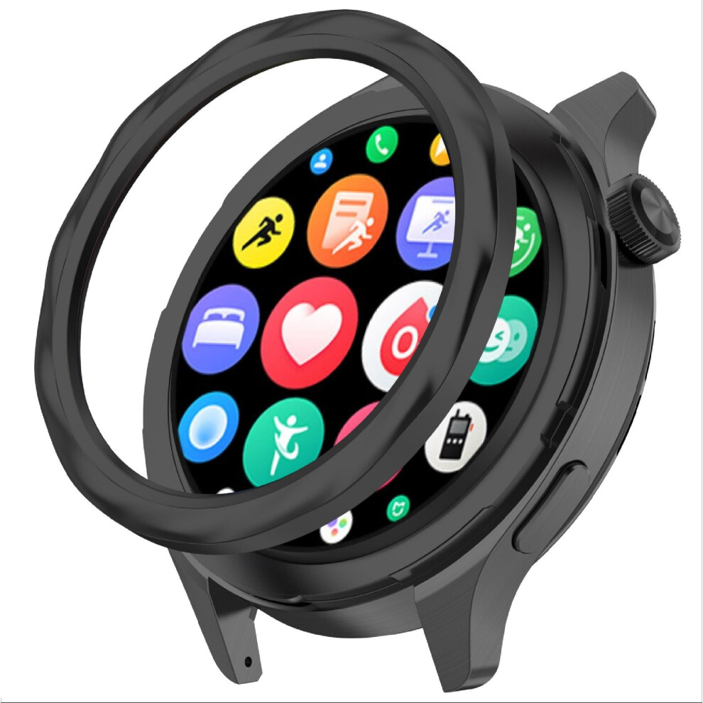 Bezel Ring For Xiaomi Watch S4 S3, Aluminum Alloy Bezel, Bezel Protector Cover, D- Black 9105992831104