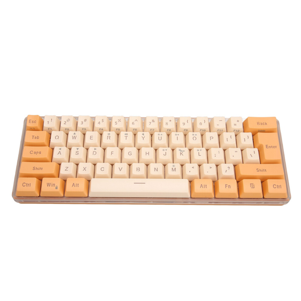 Gaming Keyboard K401 61 Keys RGB Wired Mechanical USB Orange Beige-image-OPC-PMJZFF2-NEW