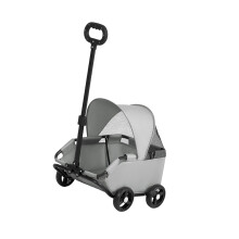 Compact Pet Strollers For Small Dogs Cats Foldable Design-Gray