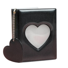 3Inch PVC Photocard Album with Heart Cutout Kpop Idol-Black