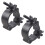 Stainless Steel Stage Light Hook Thin Single Rings Clamp-Black 1