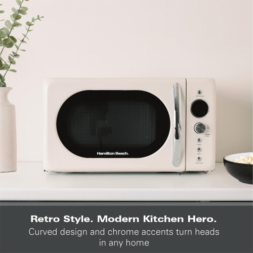 Hamilton Beach Hamilton Beach 20L Retro Cream Microwave 2