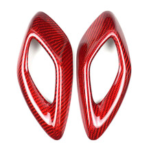 Carbon Fiber Car Door Inner Handle Interior Trim Sticker for 2016-2023 Modifications Red