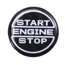 Carbon Fiber Car Engine Stop Button Panel Interior Trim for 2024 New Auto Parts Black