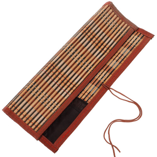 Pochette Bambou Colorée Pour Pinceaux, Crayons 2