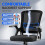 （Black）Swivel Computer Chair with Armrest  Support 2