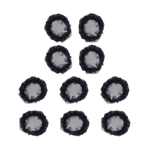 10Pcs Balett Dans Hårrättsnät Svart