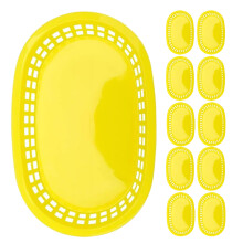 12 St Återanvändbara Plastkorgar För Pommesfrits, Brödbåt, , Dessert