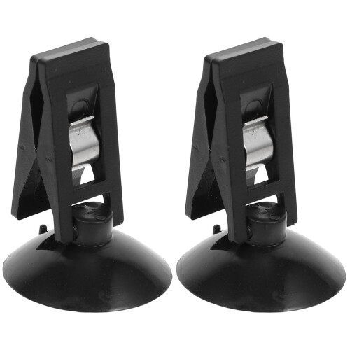 4Pcs Durable Car Clamp Clips Black Suction Cup Ticket Card Holder