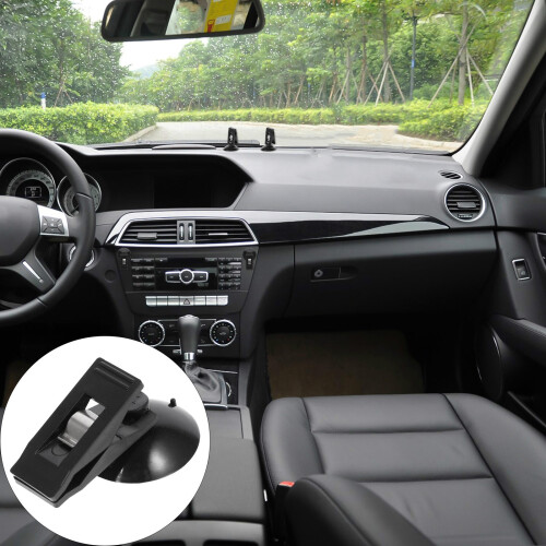 4Pcs Durable Car Clamp Clips Black Suction Cup Ticket Card Holder 1
