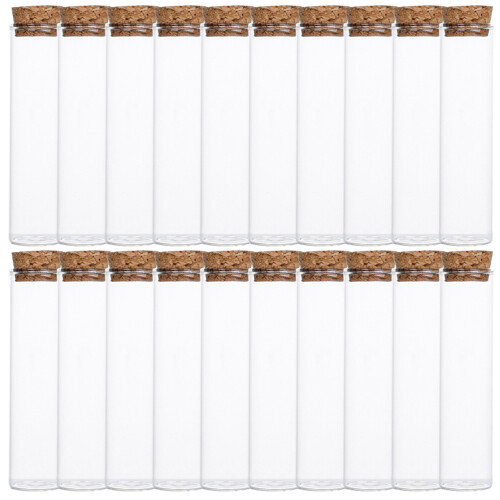 20Pcs Provflaska Glaslåda För Läskematchstickar Med Kork