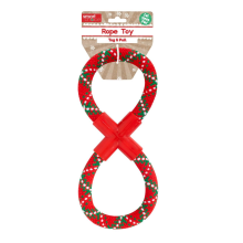 Christmas Rope Tug Toy for Dogs 25cm Durable Chew & Pull