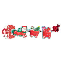 Dog Rope Toy Christmas Santa Tug Of War