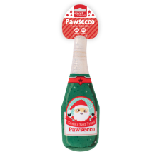 Green Squeaky Dog Toy Christmas Bottle Crinkle