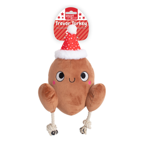 Squeaky Dog Toy Christmas Turkey Crinkle Effect
