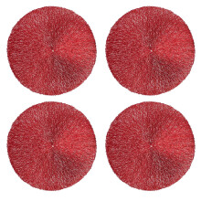 Red Christmas Placemat Set of 4 Woven Mesh Table
